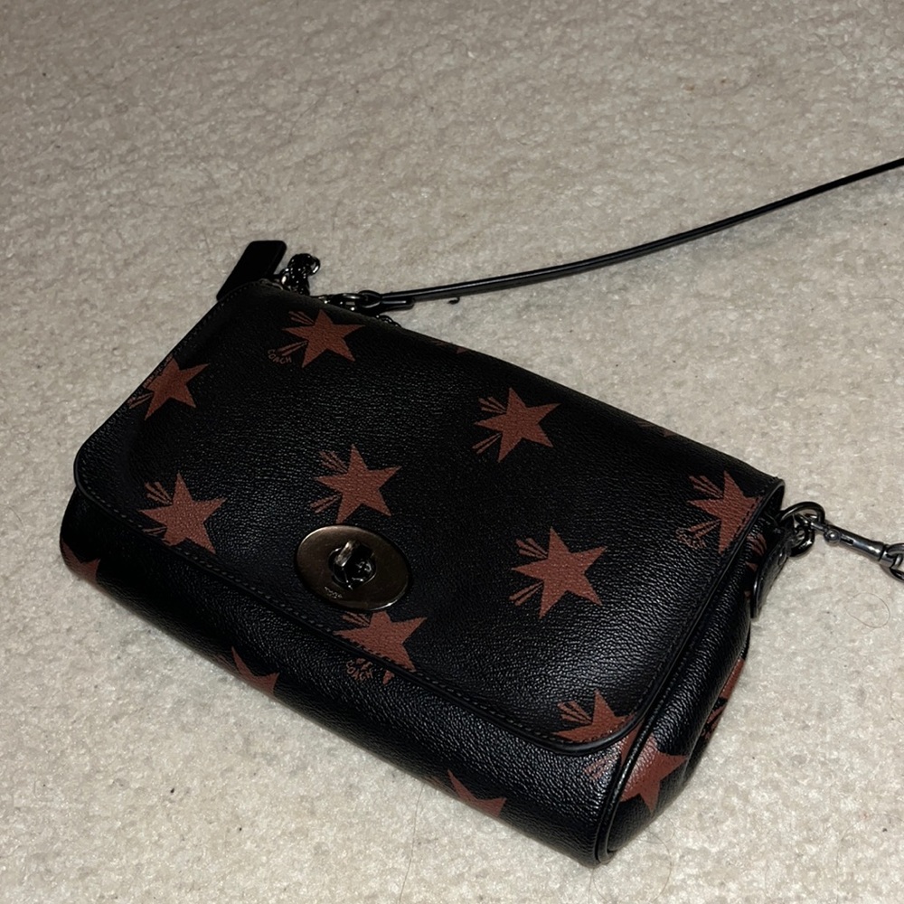 Black coach cross body bag